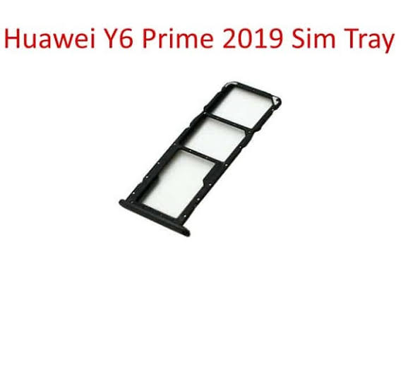 Huawei Y6 Prime 2019 Dual SIM Tray Sim Jacket Sim Slot Sim Door For Huawei Y6 Prime 2019 _ Black