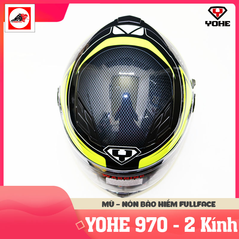 Mũ, nón bảo hiểm fullface Yohe 970 - 2 Kính