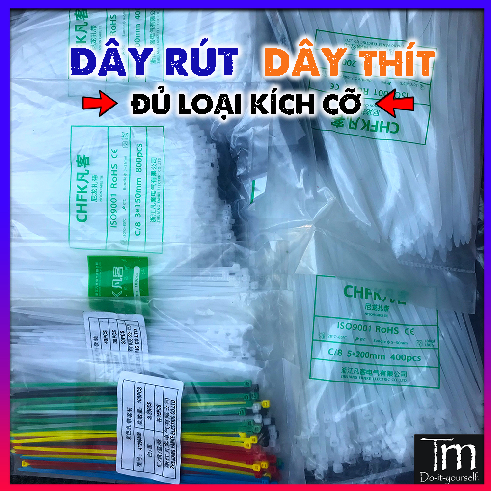 Dây Rút Nhựa - Dây Thít Đa Năng Đủ Kích Cỡ