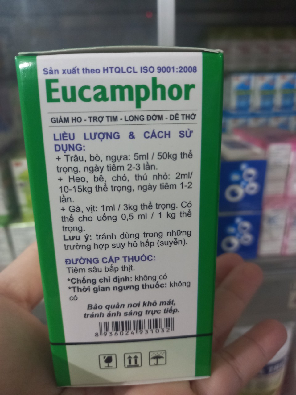 Eucamphor, Chai 100ml, Hỗ Trợ Hô Hấp Cho Vật Nuôi