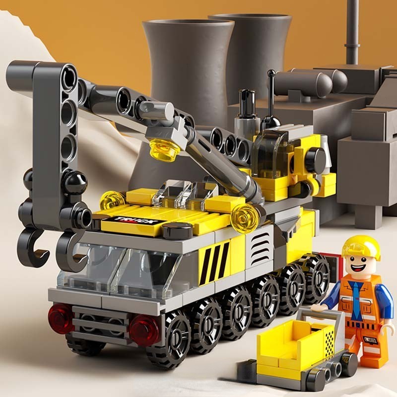 6 in 1 Building Block Car Small Particles Fire Brigade Police Military ...