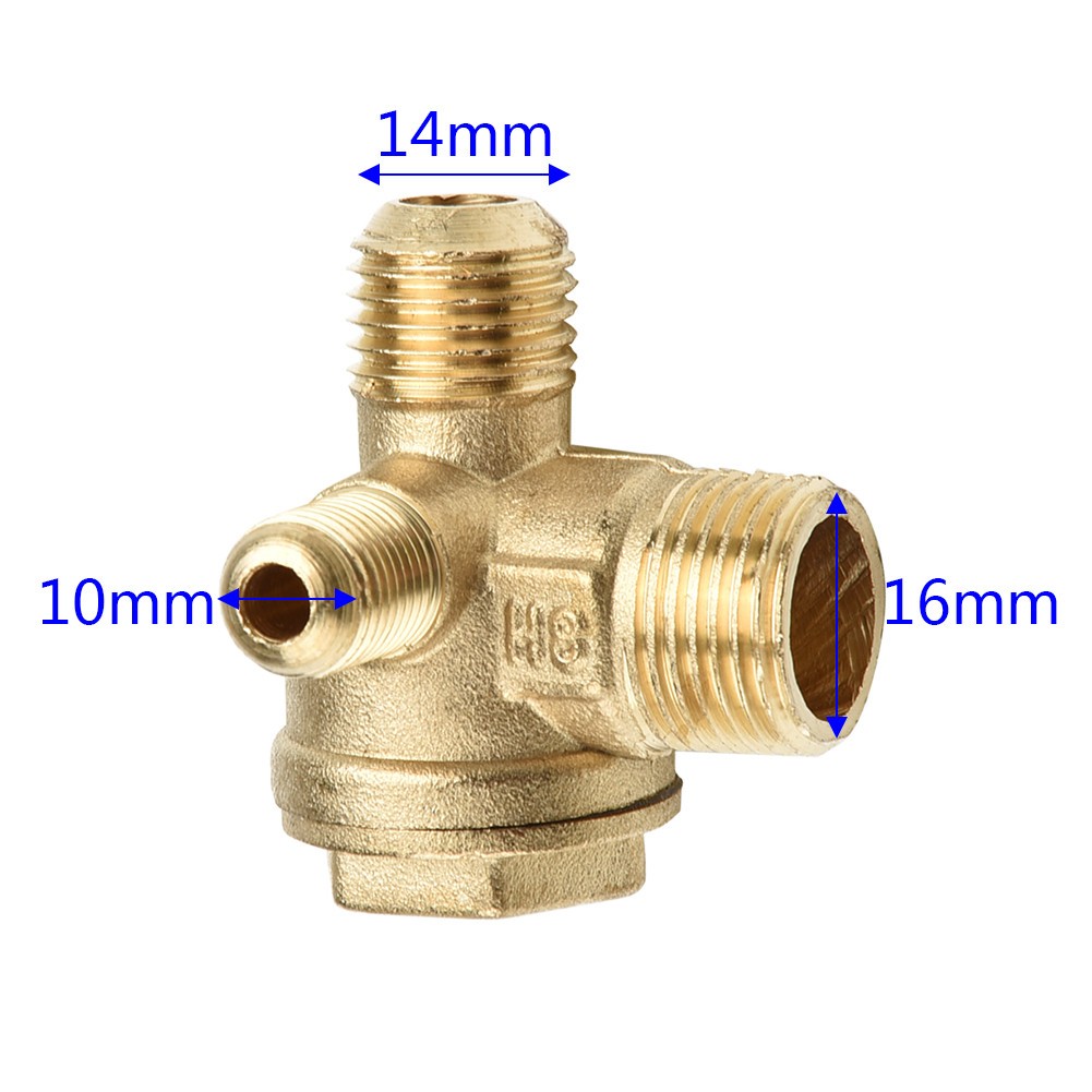 Brass Air Compressor Accessories One-Way Valve Stop Valve Check Valve Replaceable