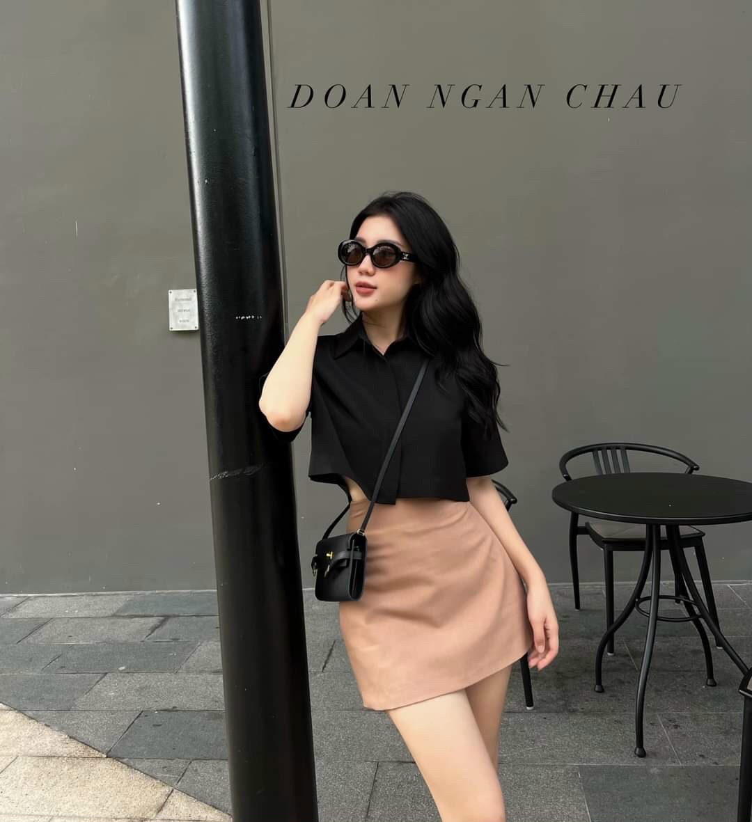 Set Bộ áo sơ mi kèm chân váy dễ thương