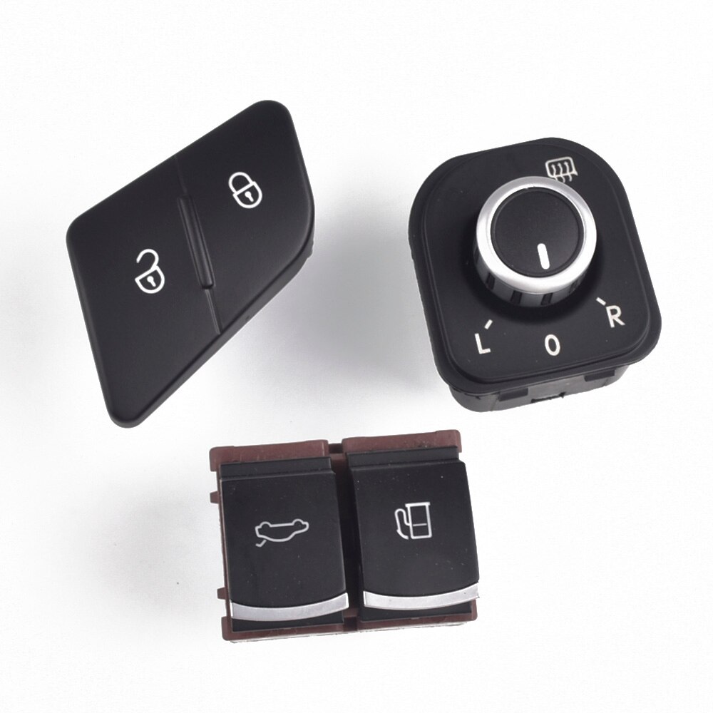 “：》{ —— 8Pcs/Lot Window Headlight Mirror Tailgate Fuel Door Control Switch Button For VW Passat B6 3C0962125B 5ND959565B 5ND941431A