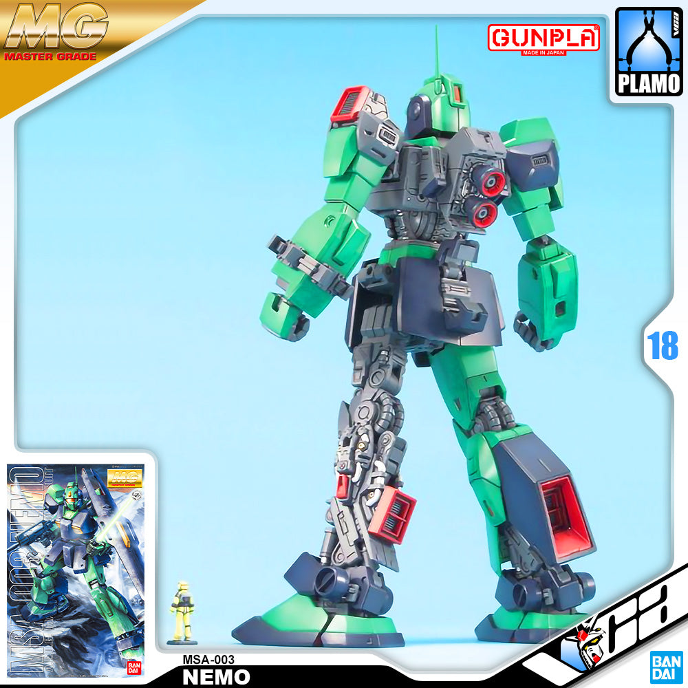 Bandai MG 1/100 MSA-003 Nemo | Modellino Assemblaggio Gundam Z | Colore Nero | Plastica