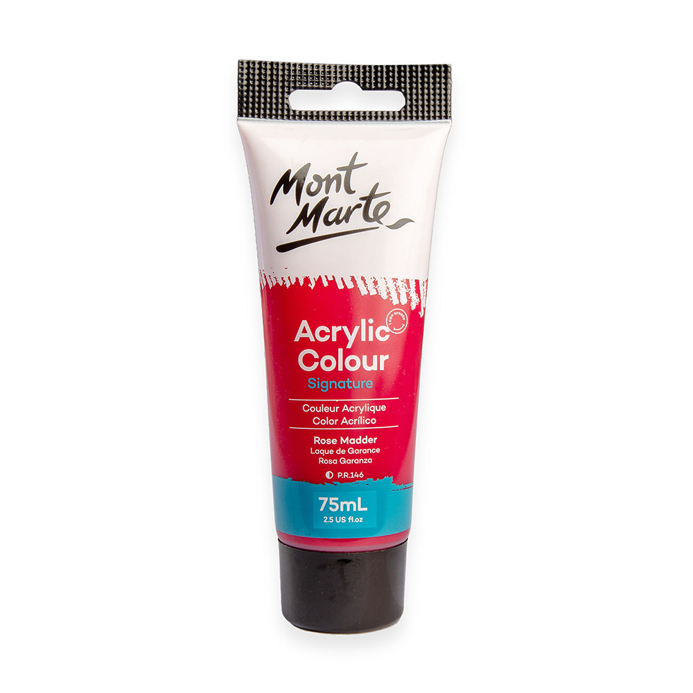 Mont Marte Acrylic Color Paint 75ml-Rose Madder.