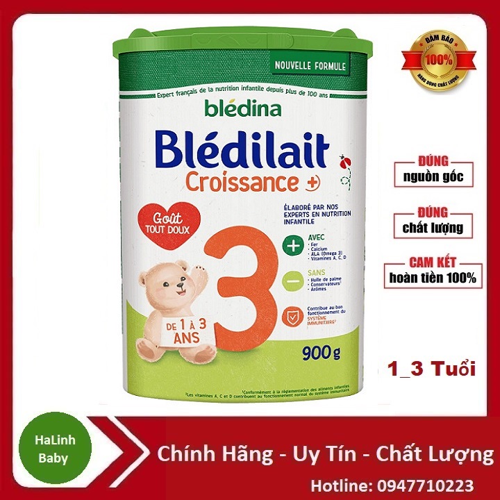 Sữa Bledilait số 3 900g cho trẻ 1_3 tuổi (Date 2025)