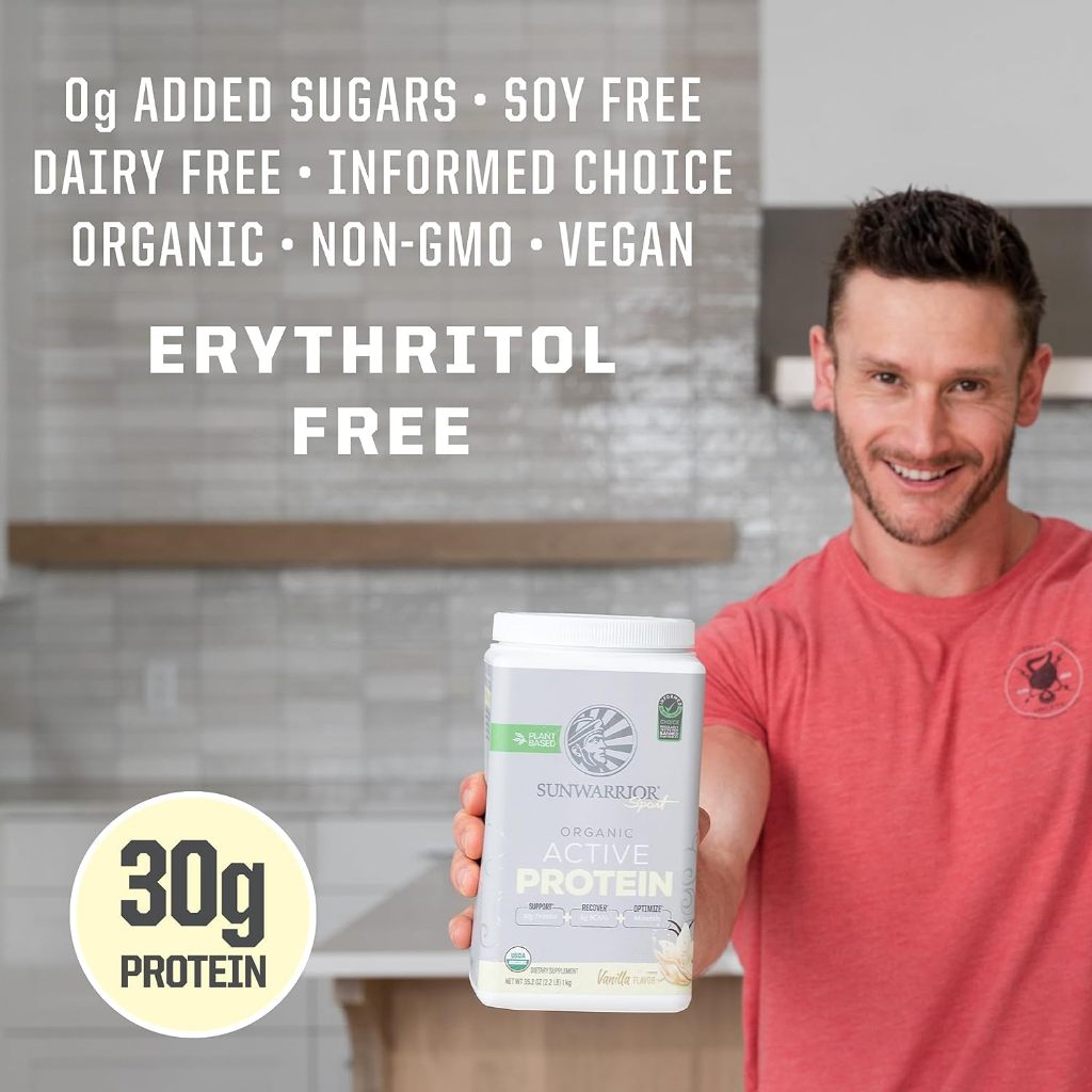 Đạm thực vật thể thao ''Sunwarrior'' : Organic Active Protein 20 lần dùng