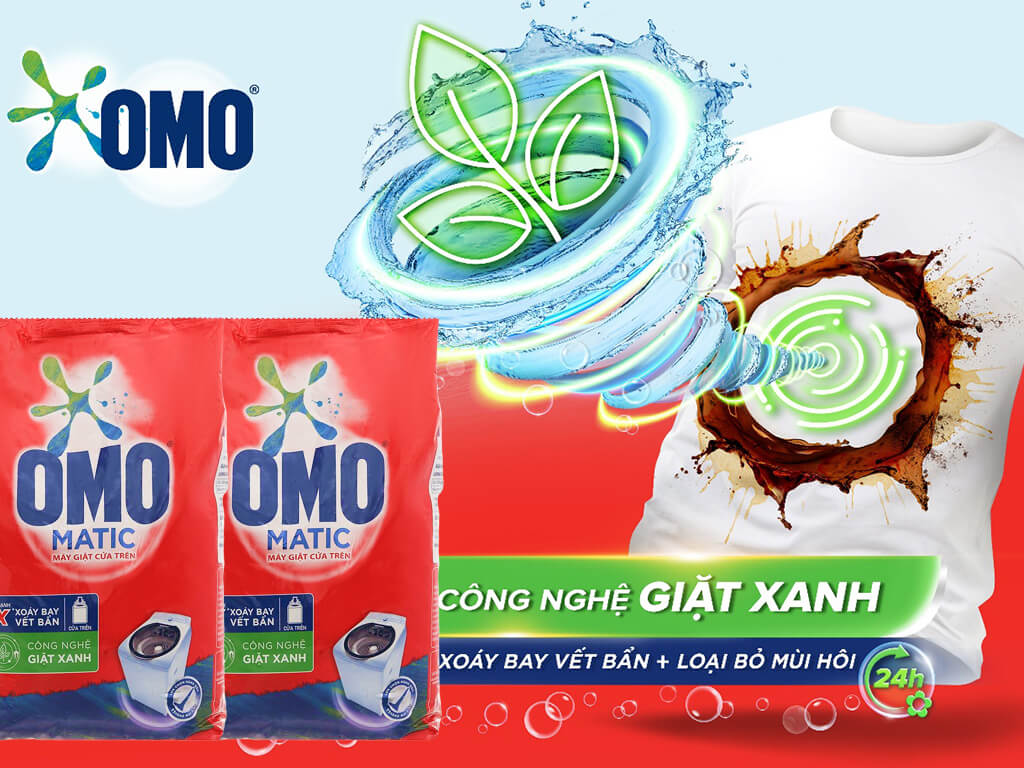 Bột giặt Omo túi nhỏ 100g