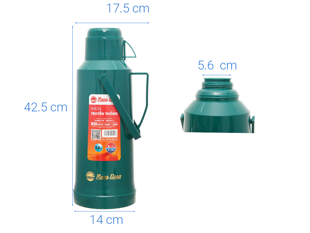 [BẾP SALE] Phích nước 2 lít Rạng Đông 2035 N1.E