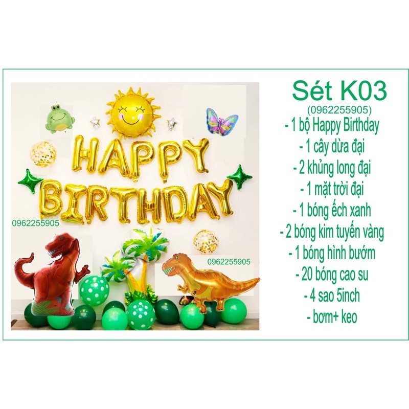 Sét bóng khủng long cho bé trai