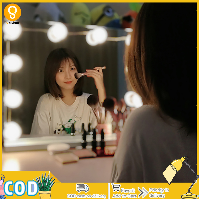 UnLight LED Vanity Lights For Mirror 3 Color Temperature Dimmable Wall Bulbs String For Makeup Table Dressing Room Mirror