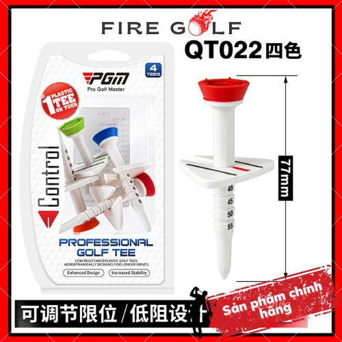 Tee Golf Control PGM QT022 CHÍNH HÃNG 77mm có 5 nấc điều chỉnh được độ cao phù hợp