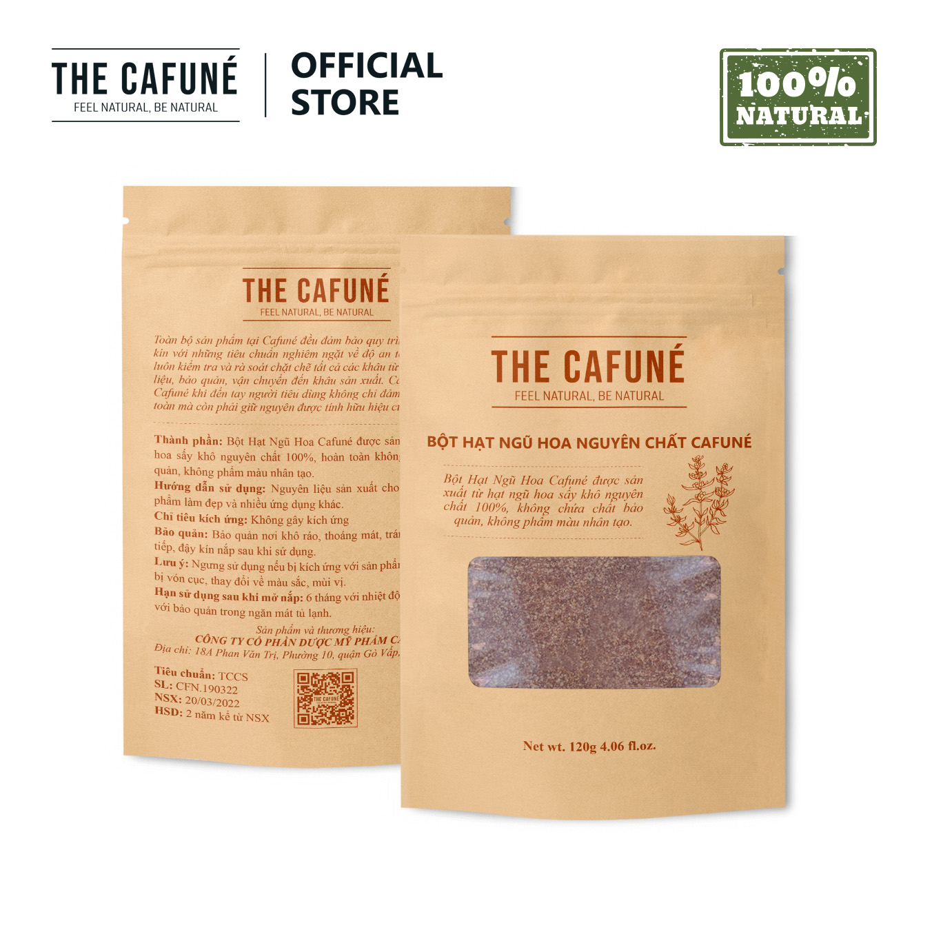 Bột ngũ hoa Cafuné - hữu cơ nguyên chất 100% (60 Gram)