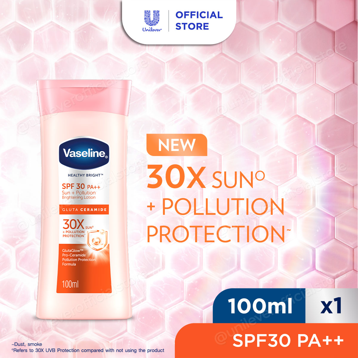 Vaseline Healthy Bright SPF 30 PA++ Body lotion 100ml/320ml