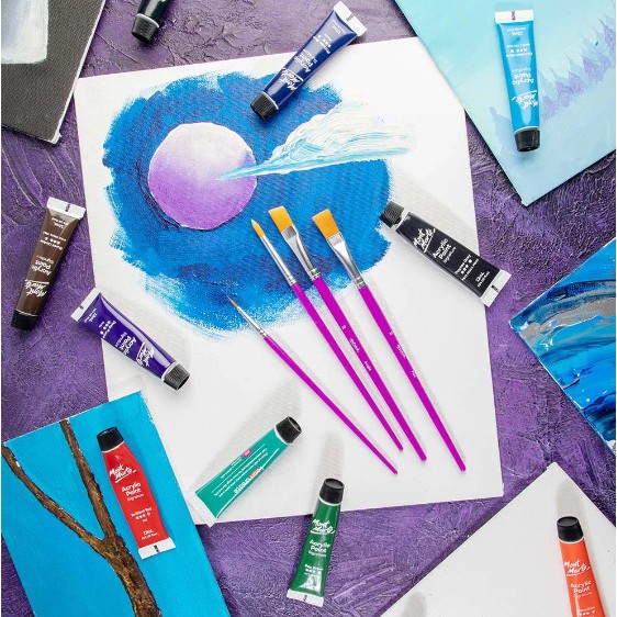 Bộ 4 Cọ Vẽ Cơ Bản Assorted Brush Mont Marte (BMHS0063)