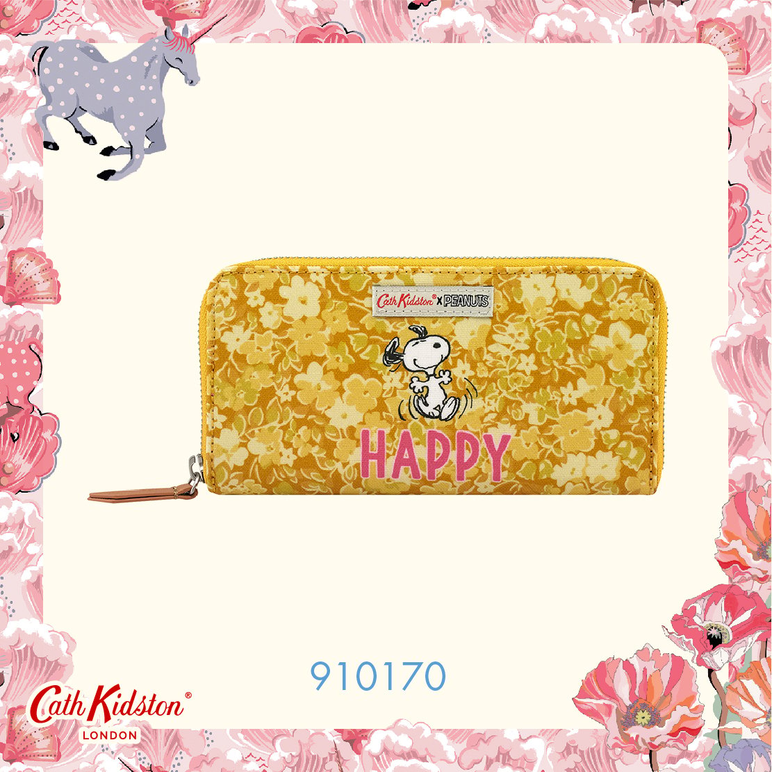 Cath Kidston-Ví cầm tay Snoopy Continental Placement Zip Wallet - 910170