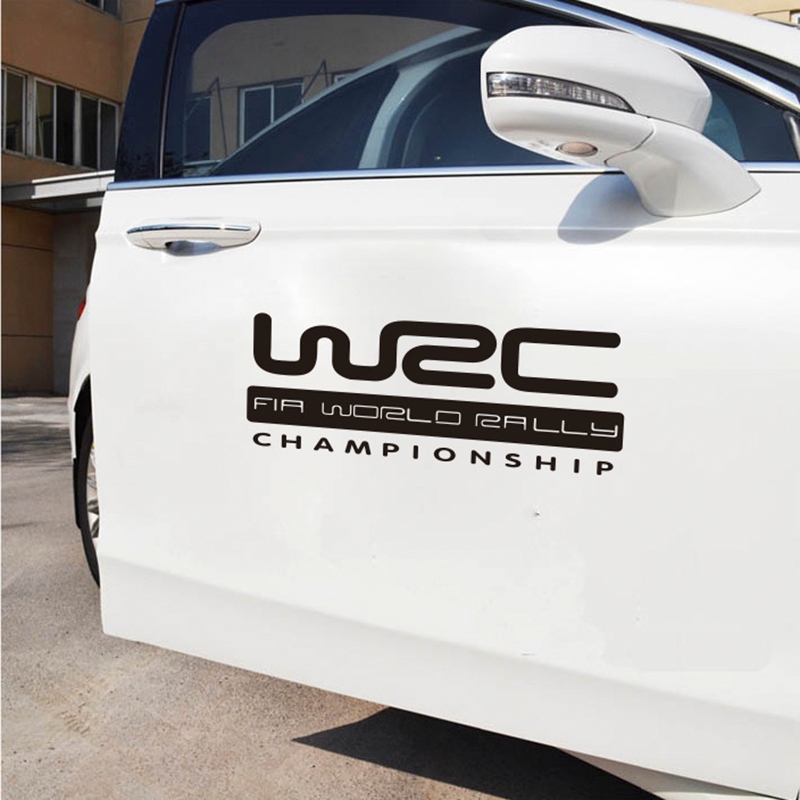 Bộ 2 Tem dán cửa xe ô tô WRC Phản Quang