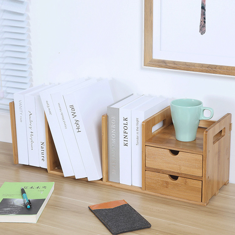 Small bookshelf with drawer office, table storage, simple desk bookshelf student bookshelf shelf