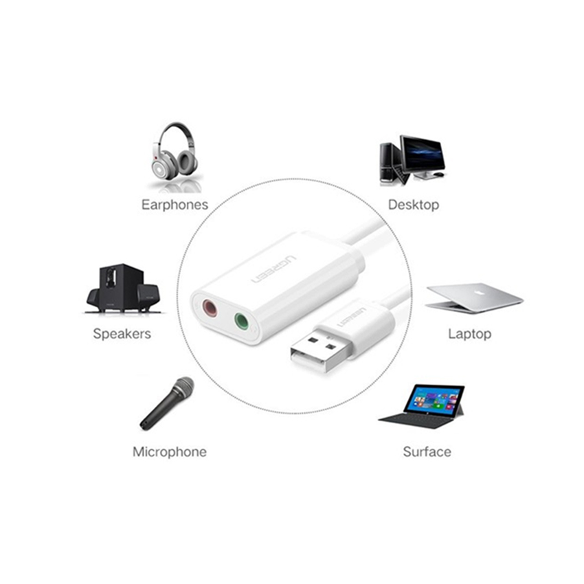 CARD SOUND USB 2.0 TO 3.5MM UGREEN 30143