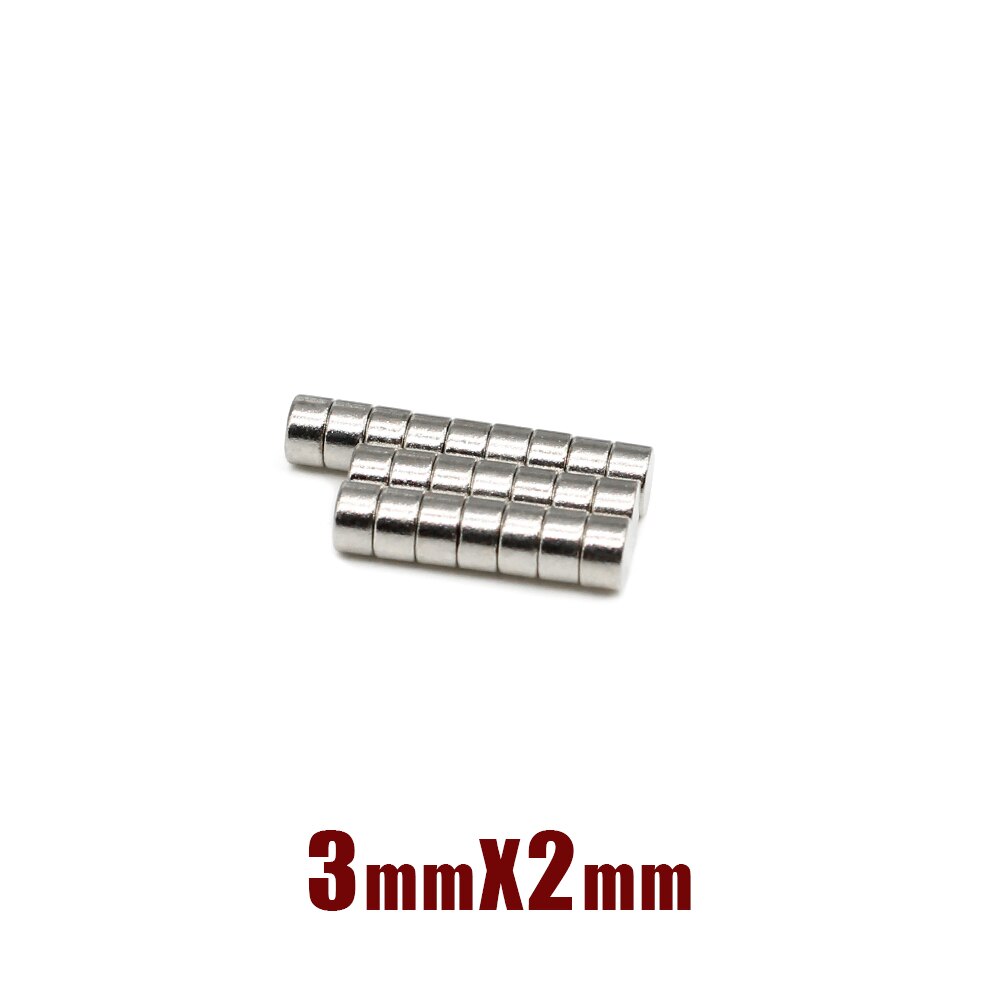 Nam châm đất hiếm kích thước 3x2mm ( 100 viên ) N52