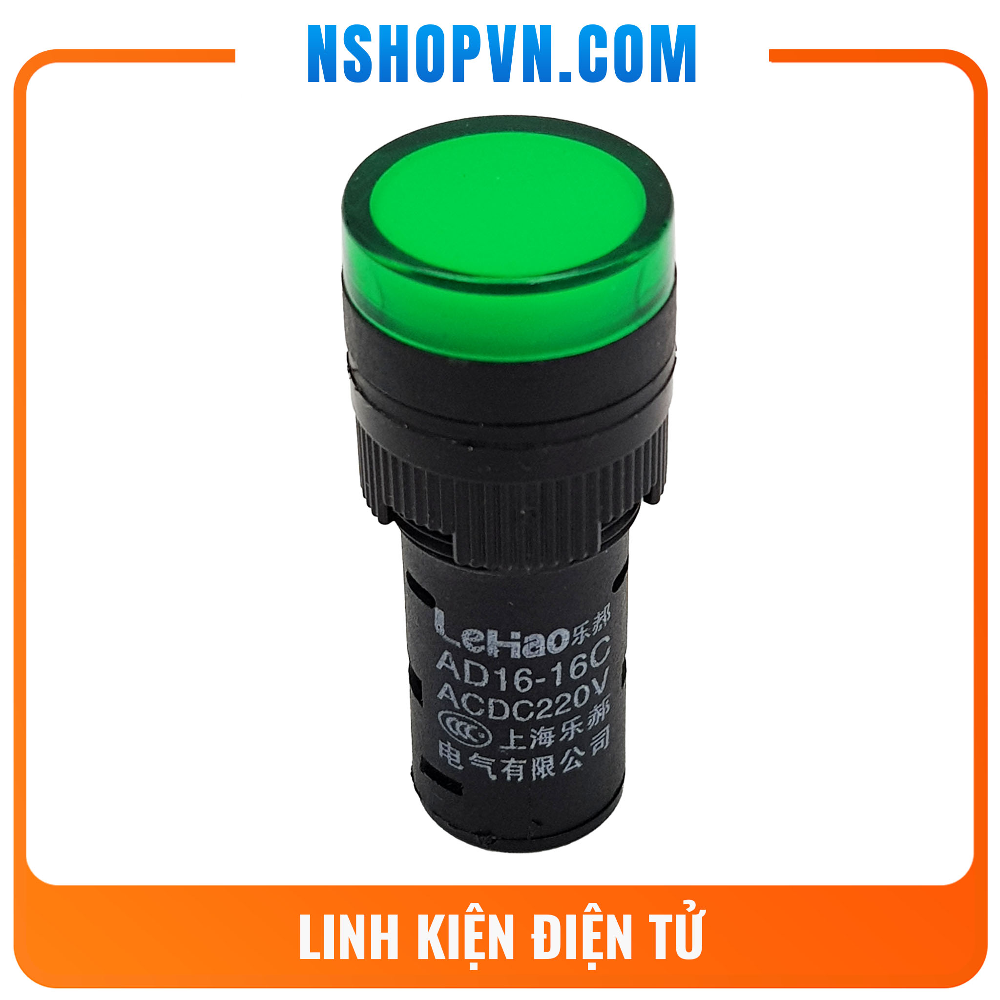 Đèn báo AD16-16C xanh lá 220V