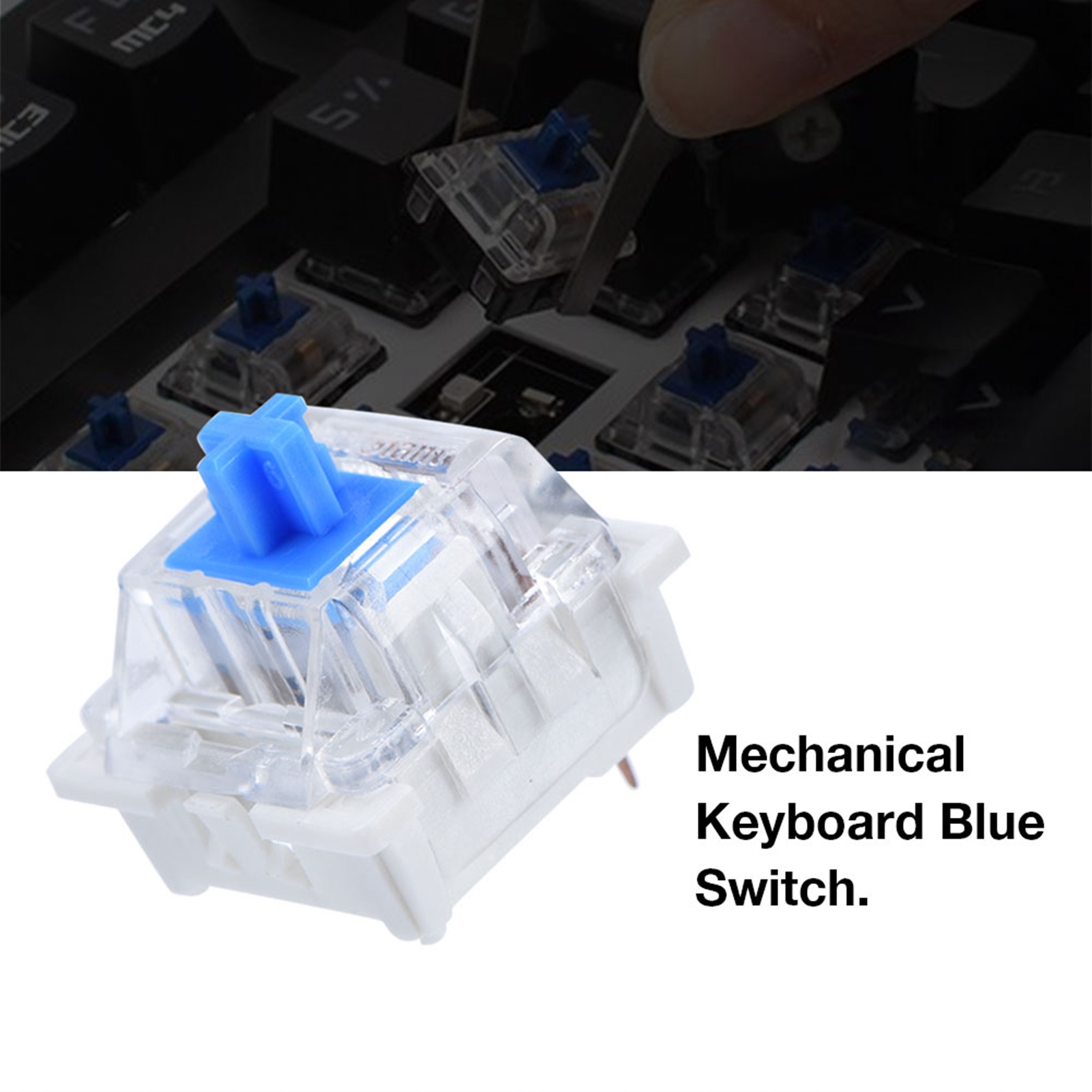 10 PCs Mechanical Keyboard Switch Plate Mounted Blue Switch for Gateron