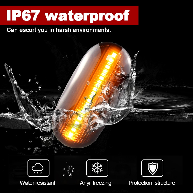 2Pcs LED Turn Signal Side Marker Sequential Blinker indicator Light For Mitsubishi Pajero Mirage Legnum Galant 1998-2005