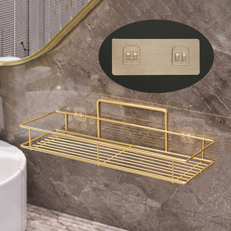 Non perforated front lower bathtub rack, bathroom wall mounted storage ...