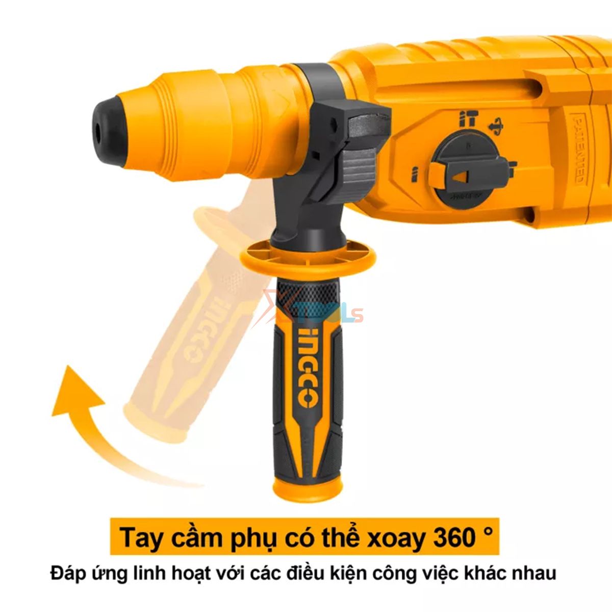 Hand drill 3 function ingco 650-900W electric 220V, machine drilling concrete, hammer drill, drill multi-function, enclosed head drill tuck SDS for native rgh9028-2-product genuine [xsafe] [XTools]
