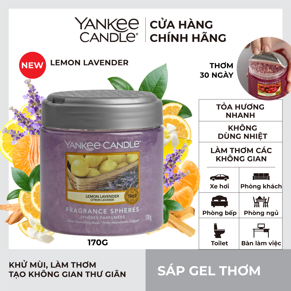 Sáp Gel Thơm Yankee Candle - Lemon Lavender