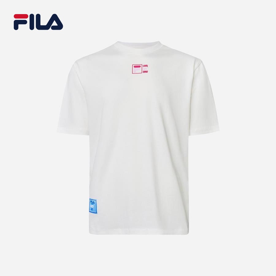 Fila áo thun tay ngắn thời trang unisex carnevale di fila fw2rsf1017x-whi