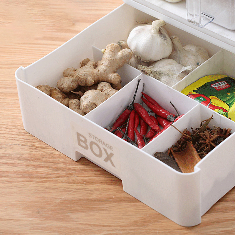 Kitchen multifunctional seasoning storage box integrated shelf home seasoning box combination set