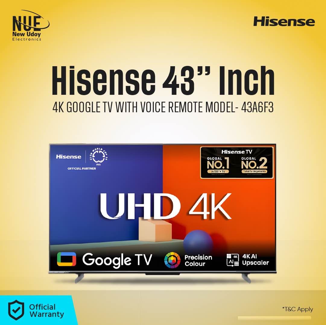 Hisense%20Fair%20Elecetronics%20Official%2043%E2%80%B3%20%2043A6F3%204K%20Google%20TV%20(official%20Brand%20warranty%20)%20%F0%9F%9A%9A%20Free%20Delivery%20%20%F0%9F%92%B3%200%25%20EMI%20Available%20with%20Free%20Delivery%20-%20Image%203