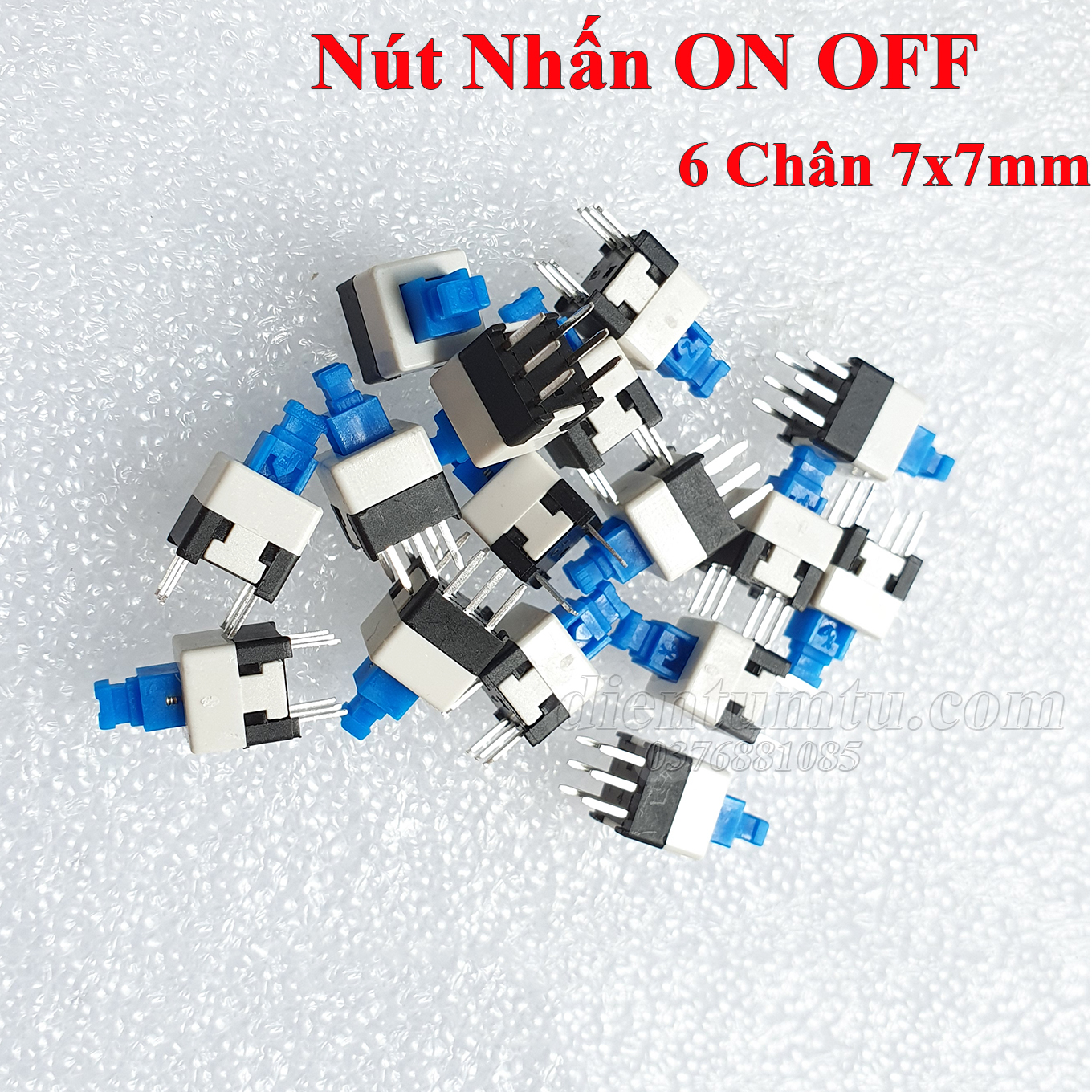 5 Cái - Nút Nhấn ON OFF 6 Chân 7x7 mm