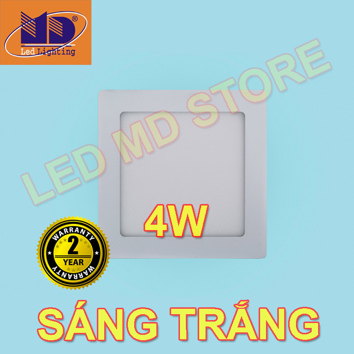 Đèn Led Âm Trần Thạch Cao 4W SM Sáng Vàng Φ90 - MD02