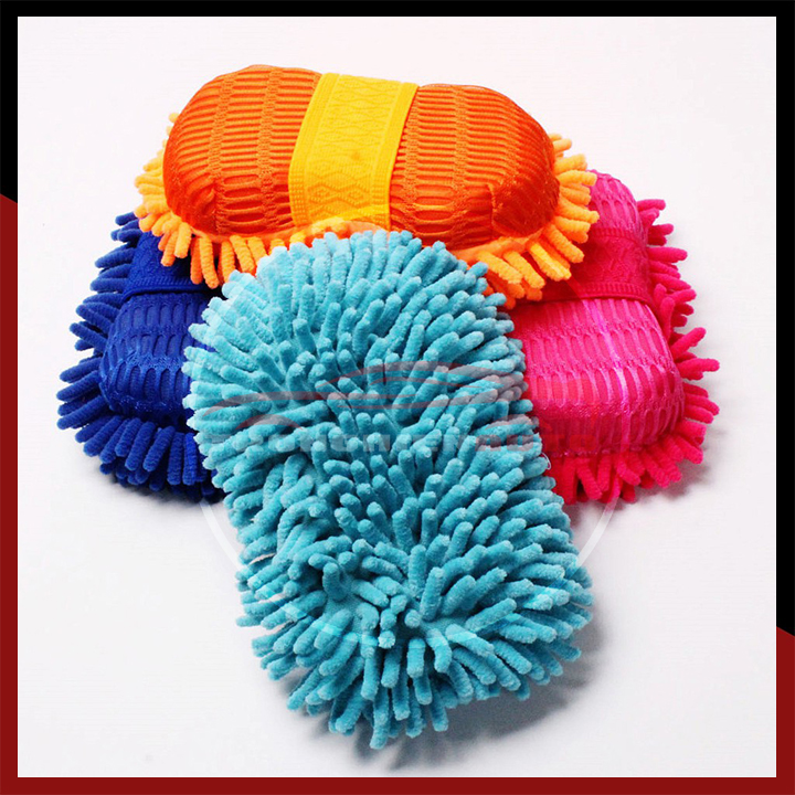Miếng san hô rửa xe Microfiber siêu mịn tiện dụng (màu sắc ngẫu nhiên)