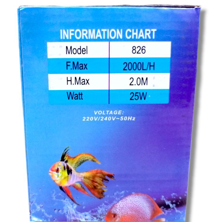 Pompa aquarium kolam hidroponik LUCKINESS 826