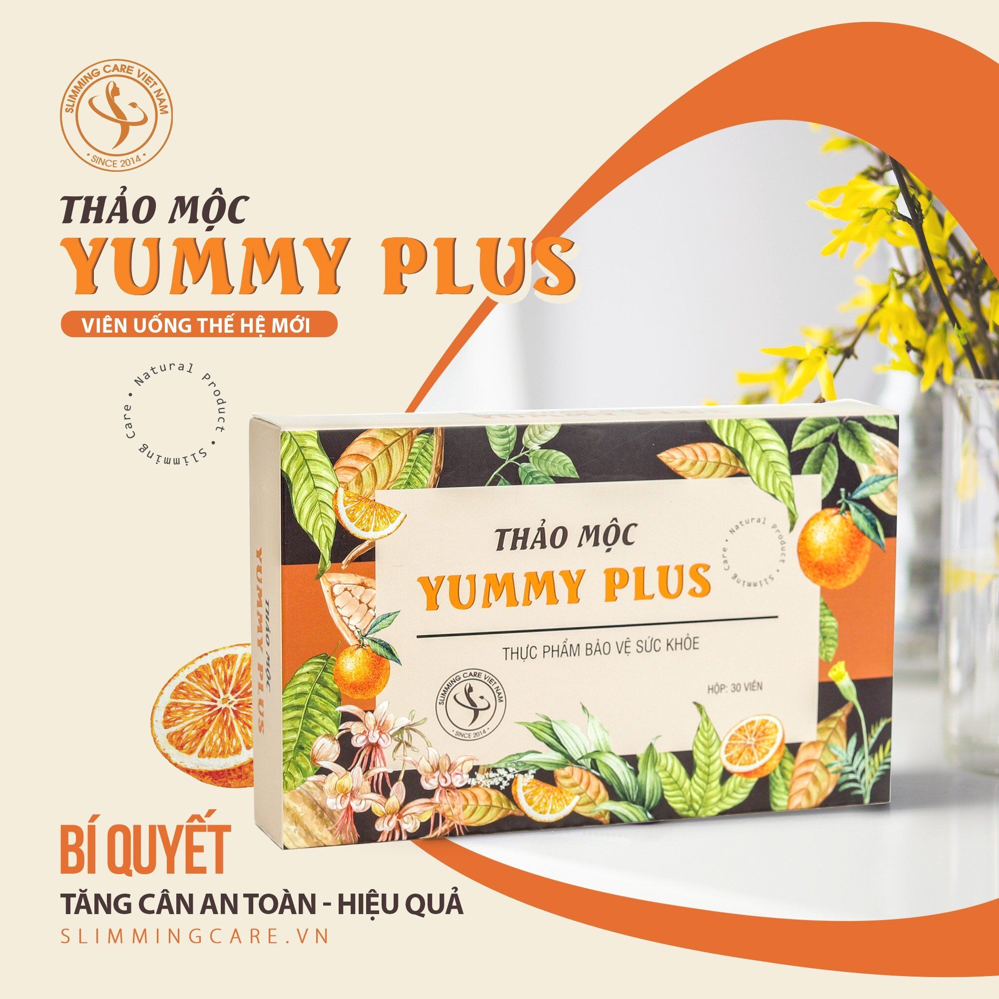 Viên tăng cân thảo mộc Yummy Plus 3-6kg/ tháng (hộp 30v)