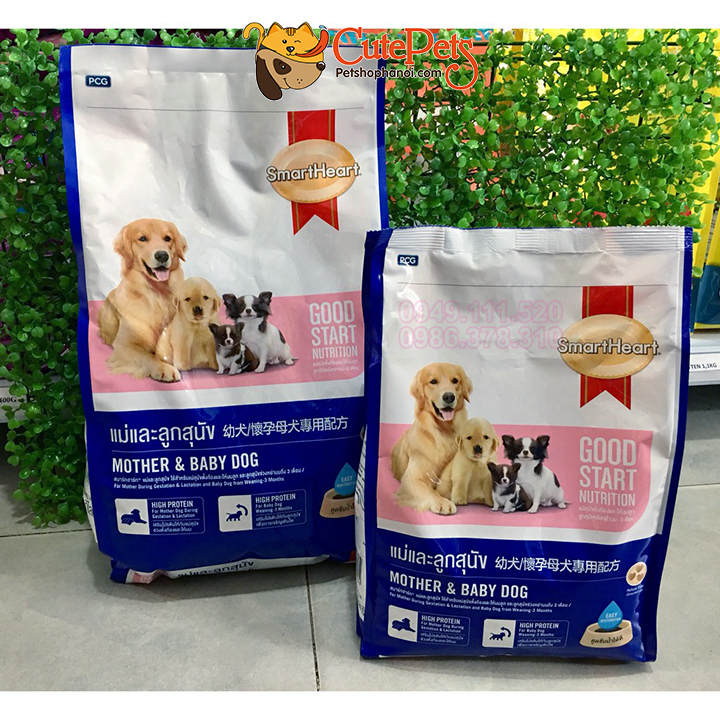 Hạt cho chó Smart Heart Mother Baby Dog 15kg-Phụ kiện thú cưng Hà Nội thumbnail