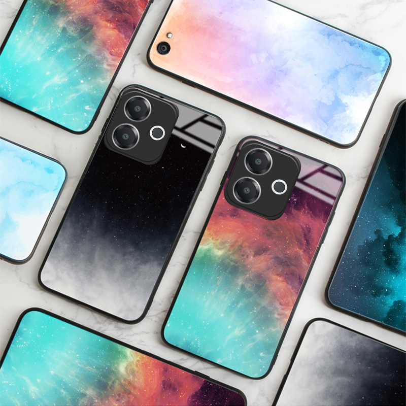 For OPPO A5 Pro 5G Case Tempered Glass mirror Protector Starry Sky Couple For OPPO A5 Pro Back cover Phone Cases. 