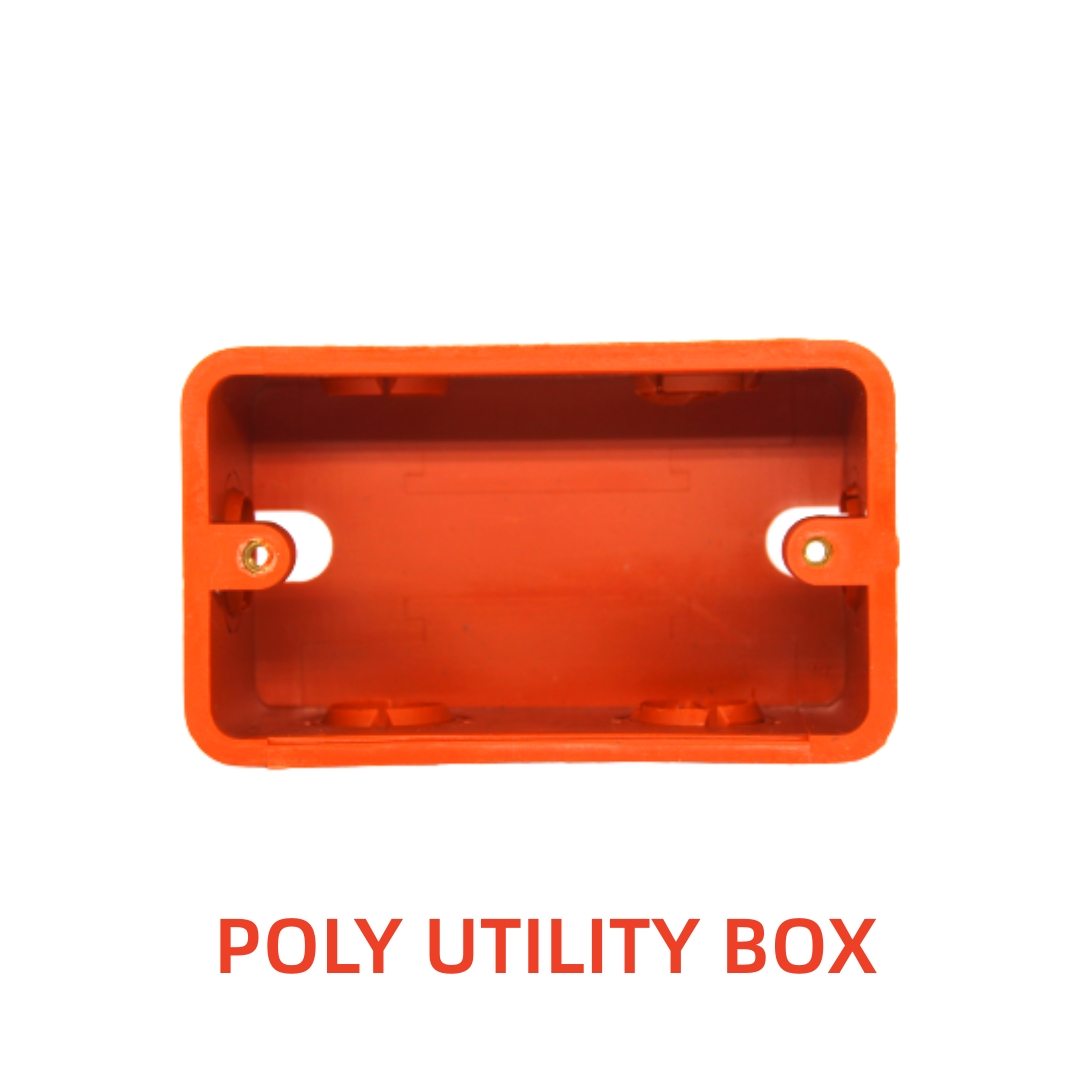 PVC Orange Poly Junction Box Utility Box Square Junction Box Cover For Electrical Sold Per Piece