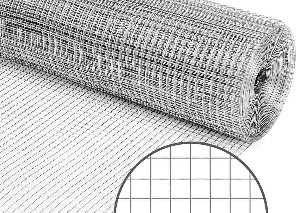 cuộn lưới sắt quây chuồng ô vuông 30m  ( khổ cao 1m- ô vuông 1cm và 2cm)