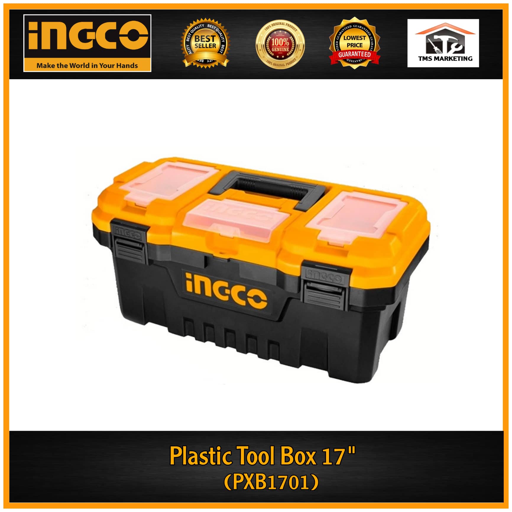 Ingco Plastic Tool Box 17' PBX1701 Lazada PH
