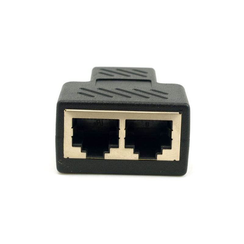 RJ45 Port Network Cable Splitter Extender Plug Adapter Split Into Two Splitter. 