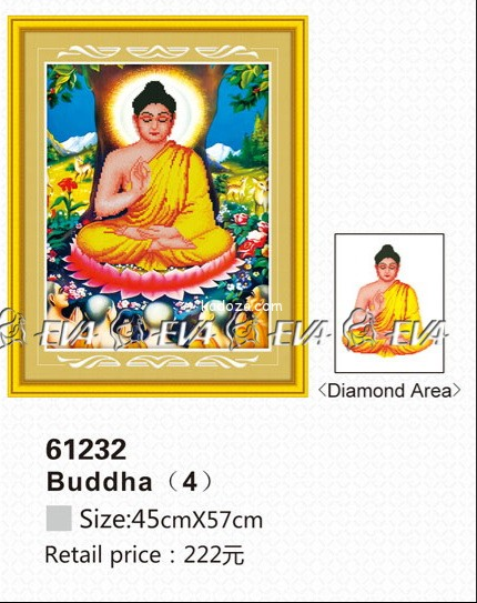 Tranh đính đá abc 3d phật thích ca 61232 kt:45x57cm