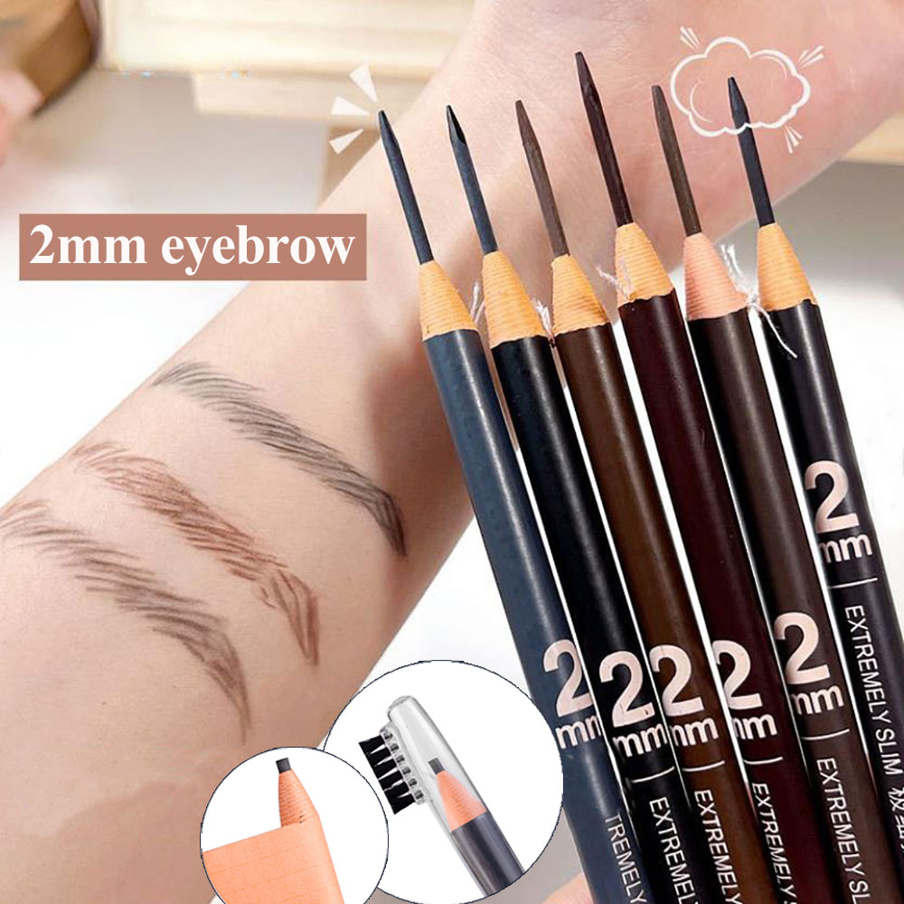 [Perfect Sunfeel] Pull Line Eyebrow Pencil 2mm Tip Black Grey Brown Waterproof Eye Brow Natural Eye Makeup Tools Cosmetics