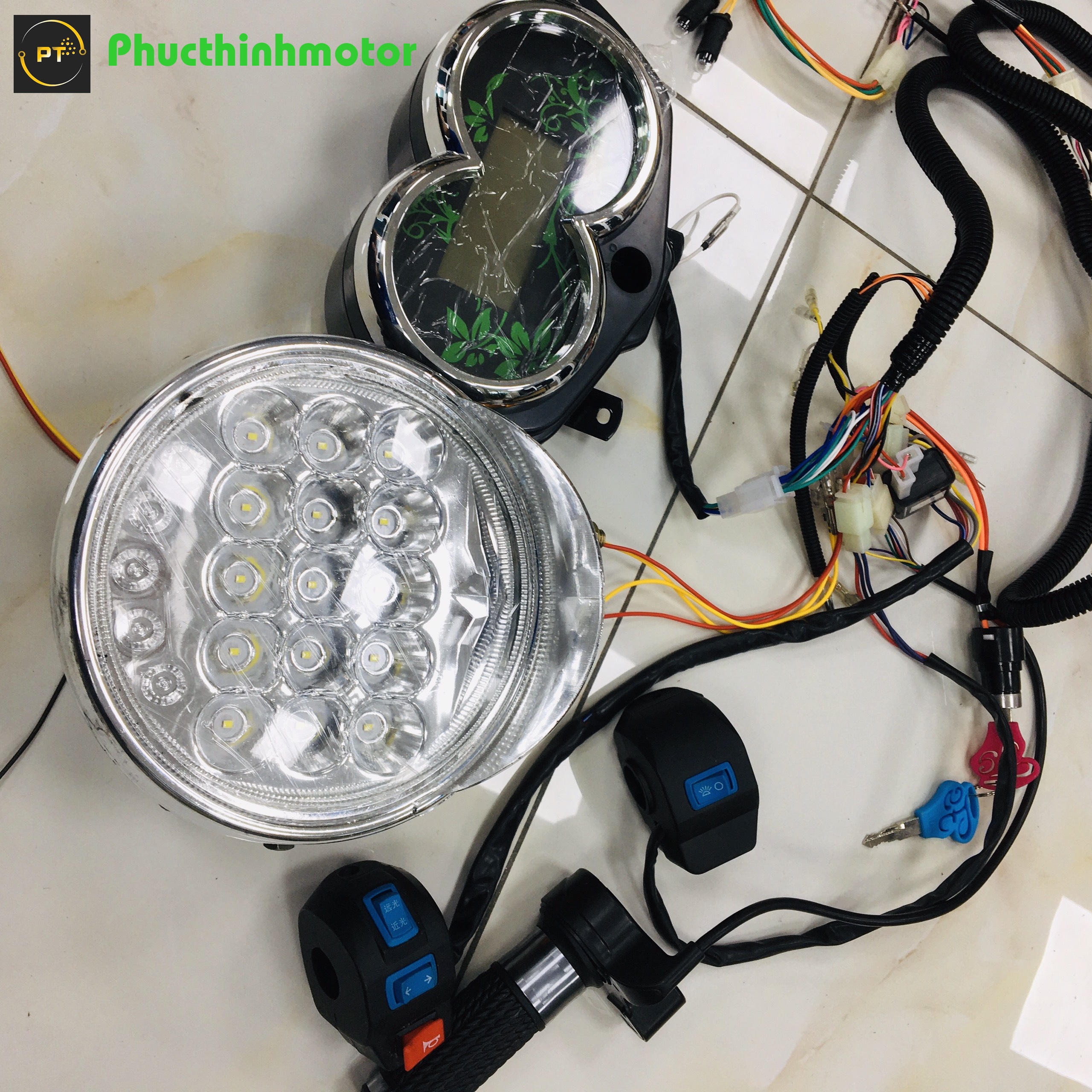 Bộ đầu phi 38 xe ba bánh điện