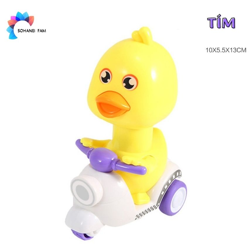 [HCM-TOYS] Đồ Chơi Vịt Con Chạy Xe Máy Thú Vị, Nhấn Là Chạy Cho Bé -SOHANEI FAM