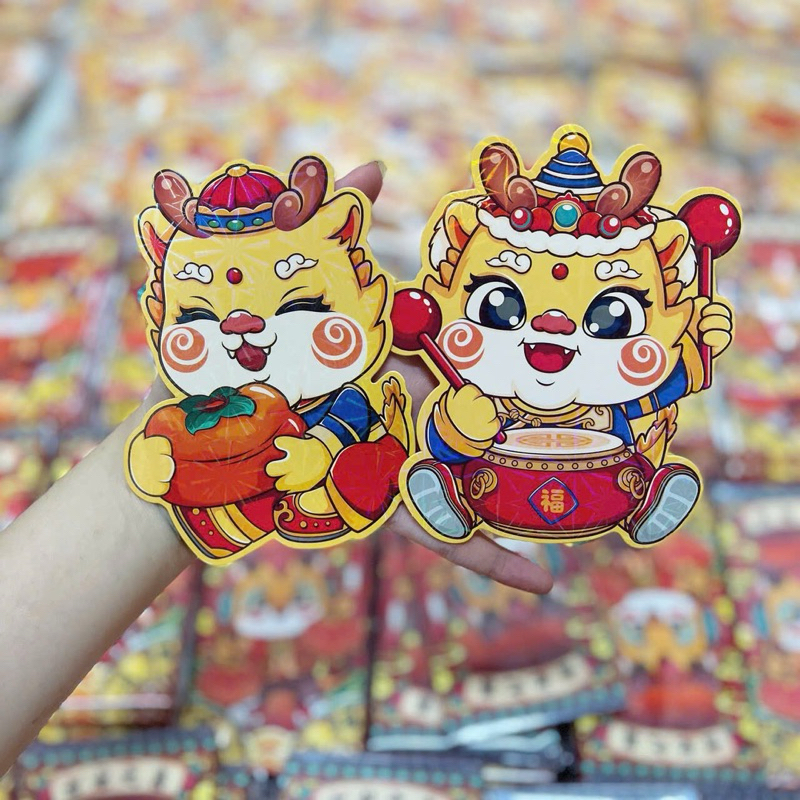 Set 6 Bao Lì Xì Rồng Chibi Cute Tết Giáp Thìn 2024